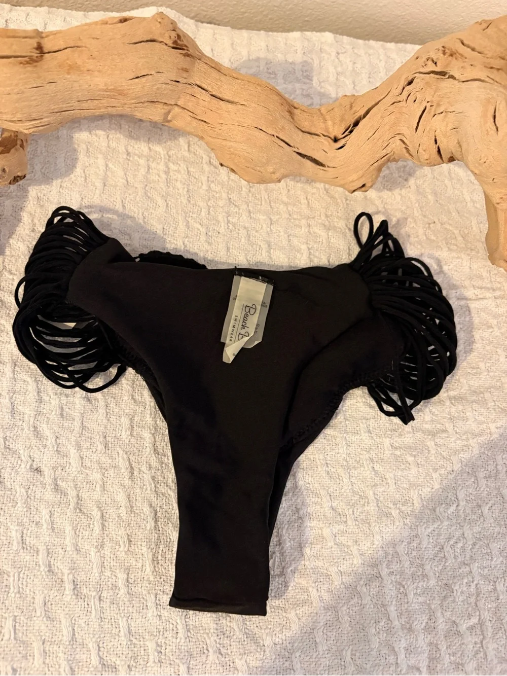 Beach Bunny Black Crochet Heart Bikini Bottoms